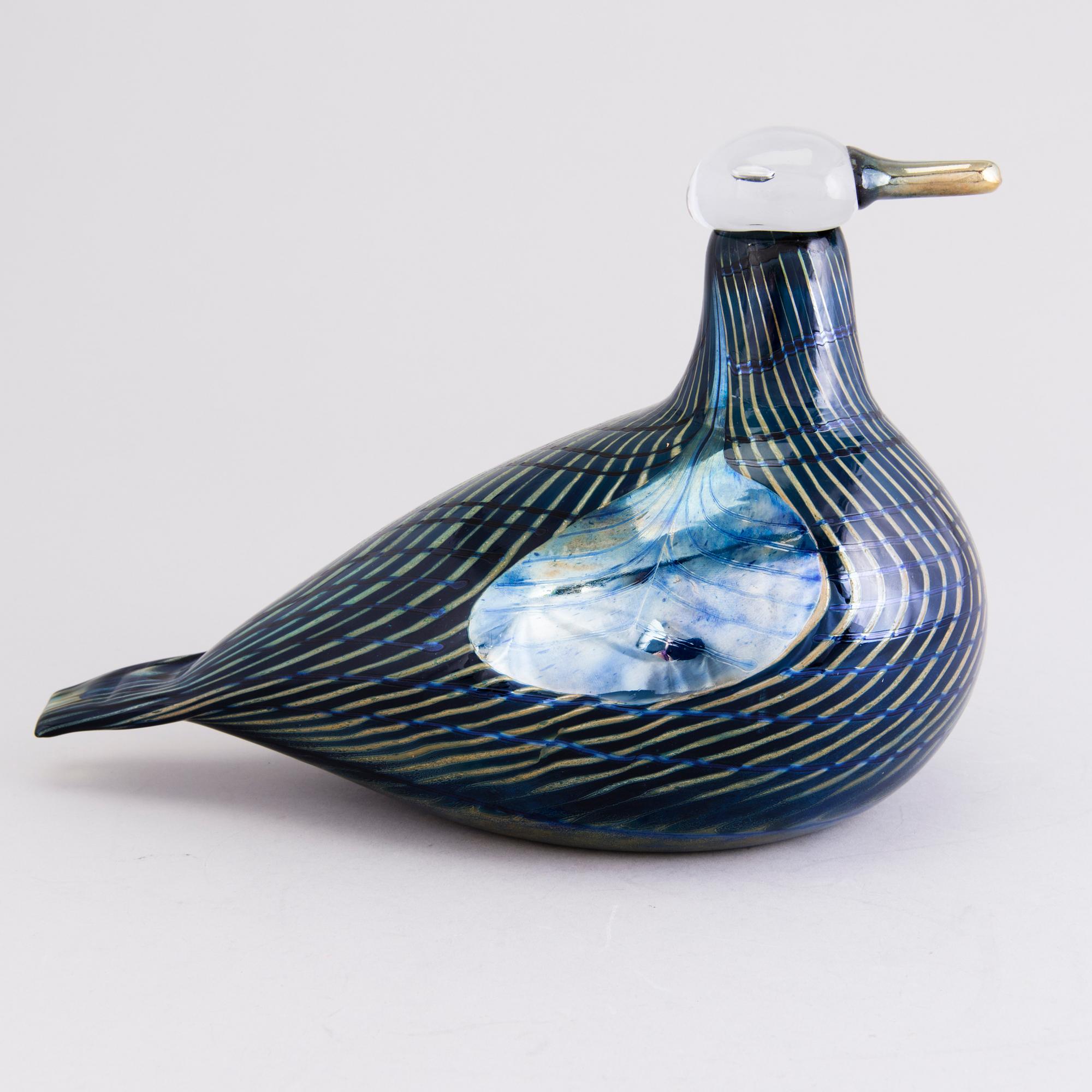 OIVA TOIKKA, FÅGEL, glas, signerad Oiva Toikka Nuutajärvi Notsjö, numrerad 562/1000.