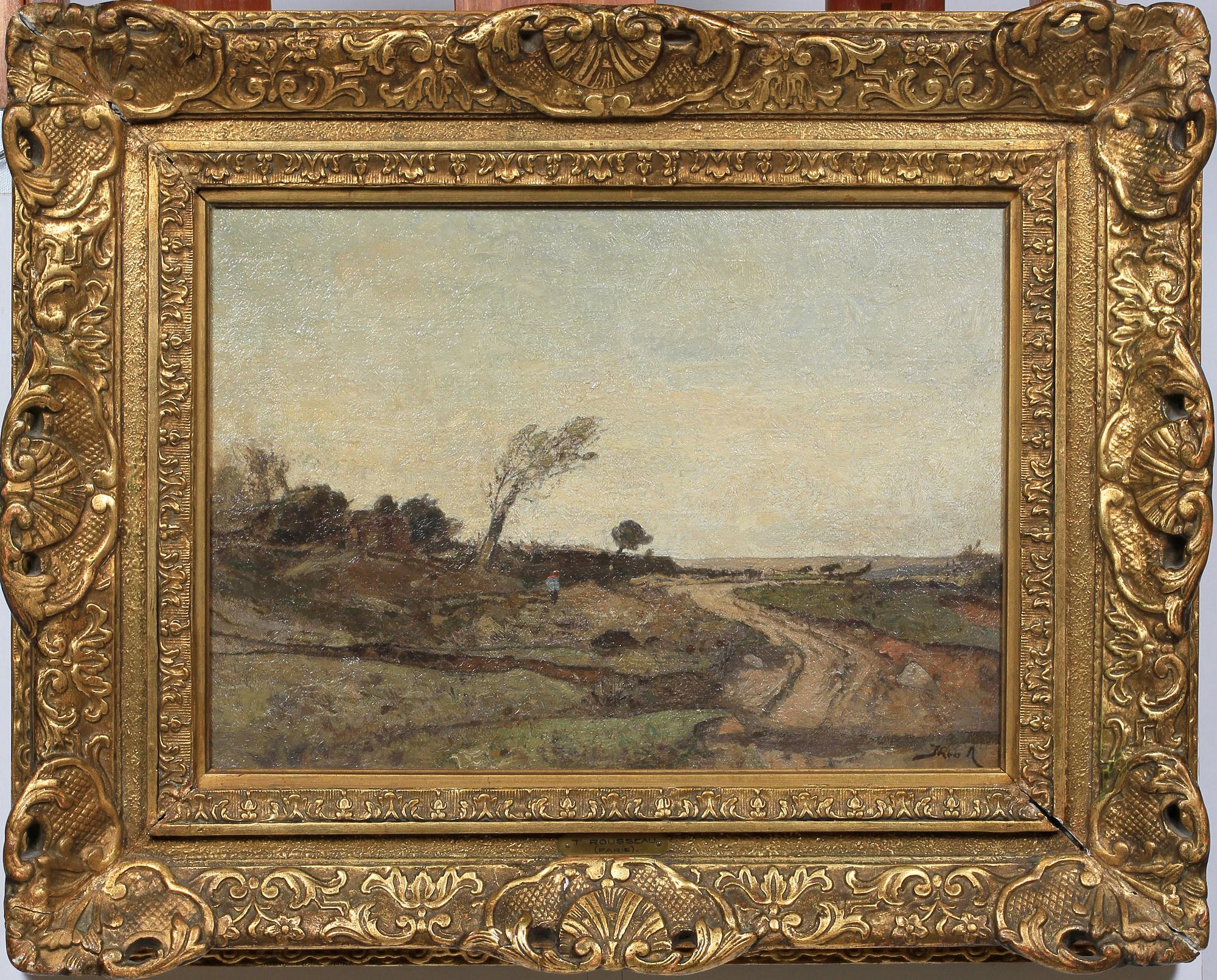 OKÄND KONSTNÄR, olja på duk, Théodore Rousseau, hans art, sign Theo R, 1800-tal.