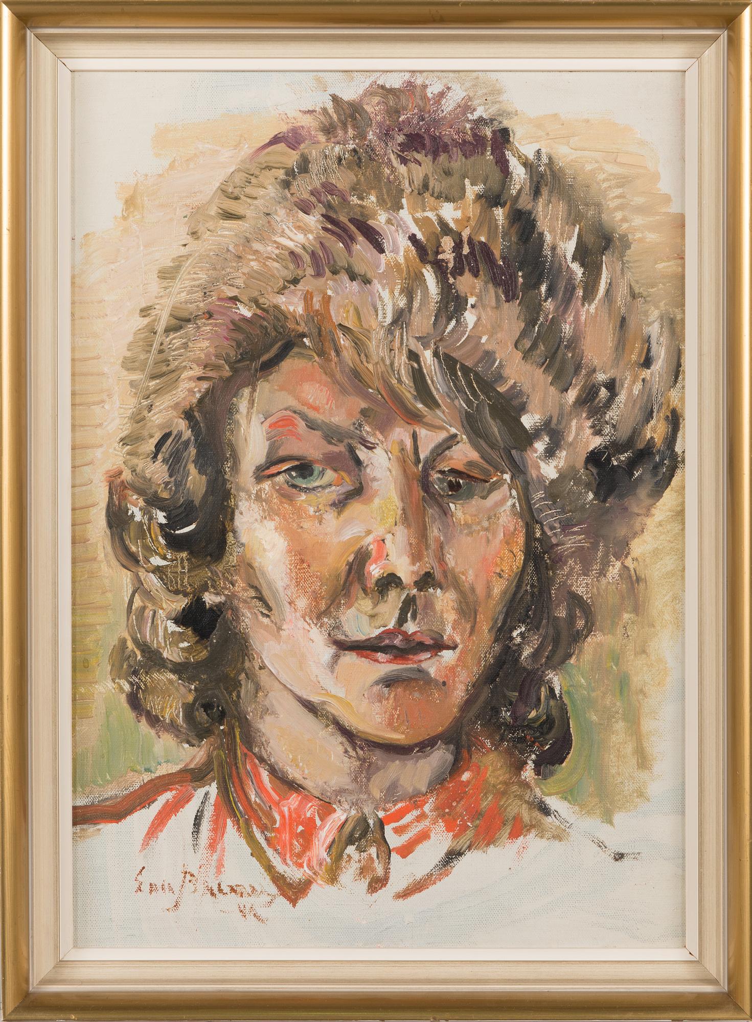 EVA BREMER-MYNTTI, oil on canvas laid on panel, signed and unclearly dated.