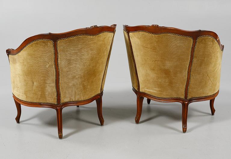 BERGÈRER, ett par, nyrokokostil, 1900-talets andra hälft.