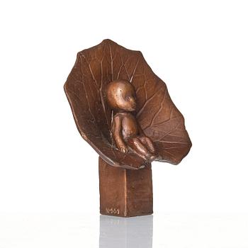 Lisa Larson, skulptur "Tummelisa", brons, Scandia Present, ca 1978, nr 551.