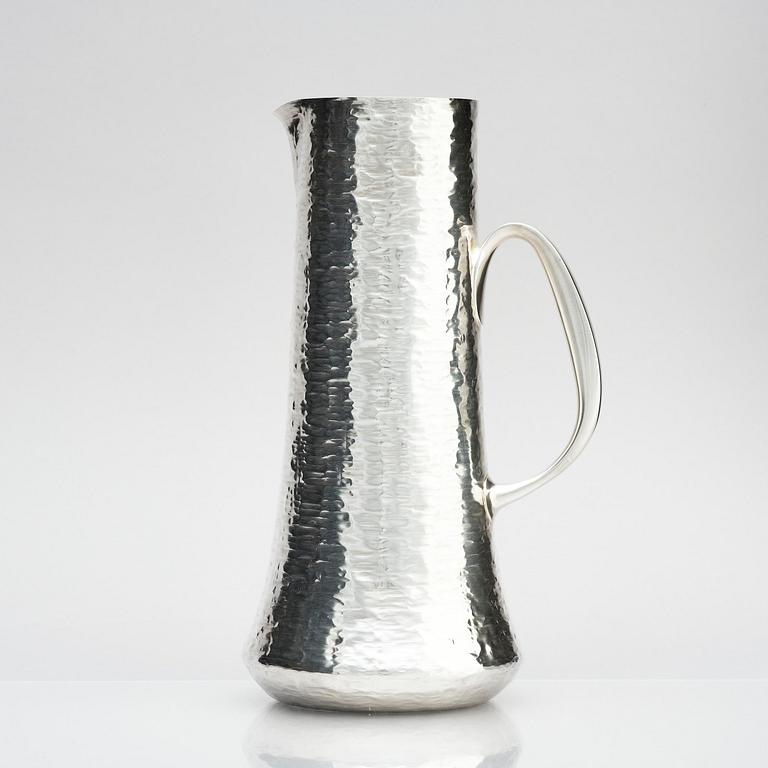 Tapio Wirkkala, a silver pitcher with six beakers, Kultakeskus, Tavastehus Finland 1970-80's.