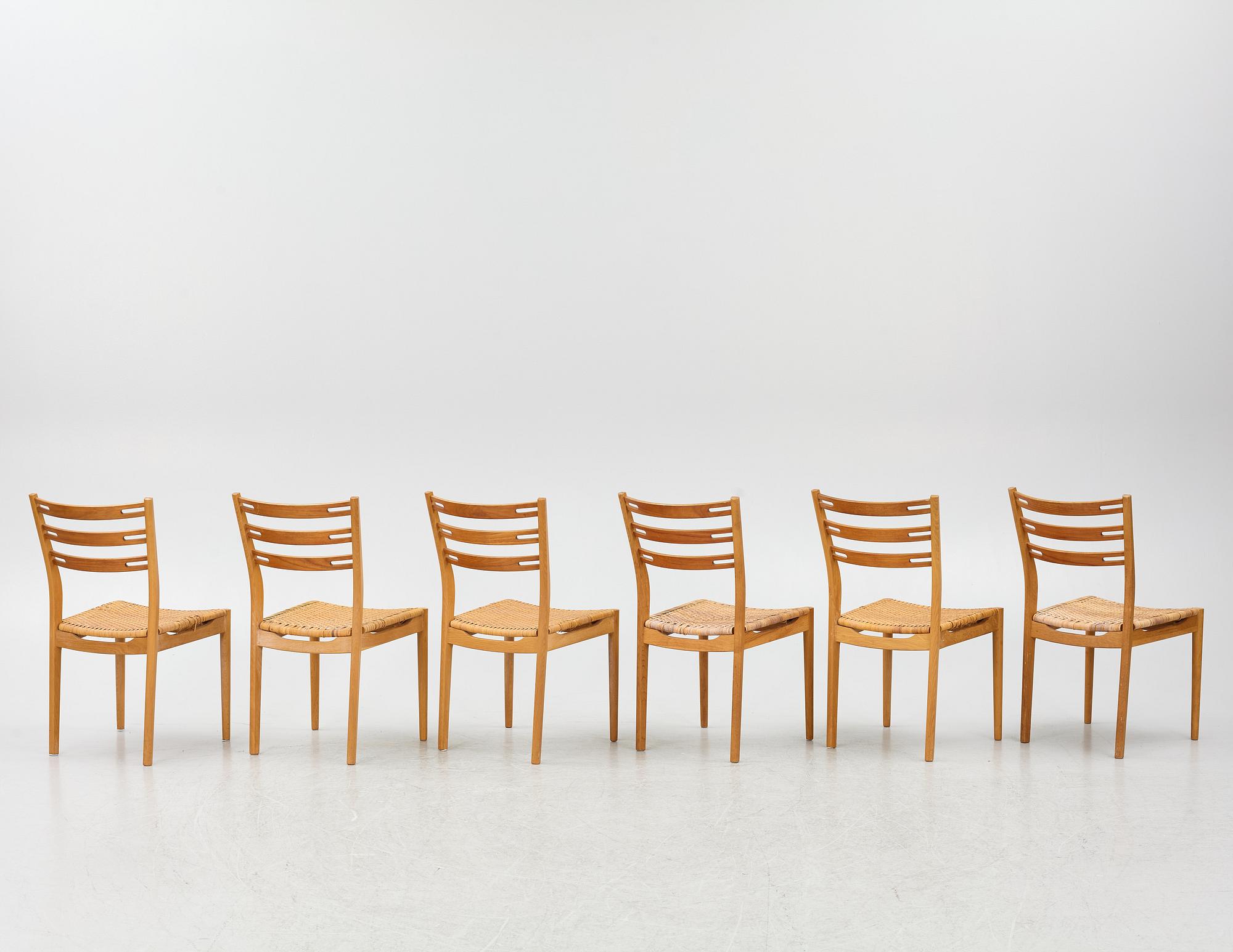 Sørens Flenstedt, stolar 6 st, Sibast, Danmark, 1960-tal.