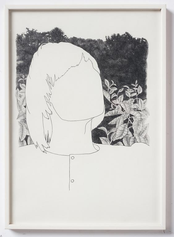 Maria Finn, blyerts på papper, utförd 1999.