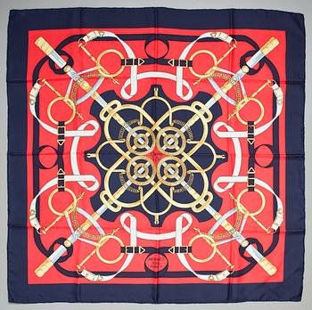 64. HERMÈS, scarf, "Eperon D'or".