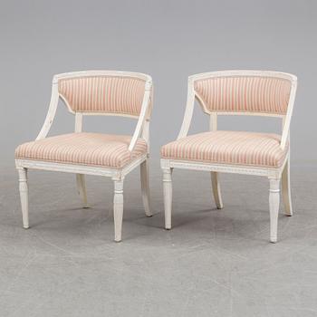 TWO ARMCHAIRS, 19th and 20th century.