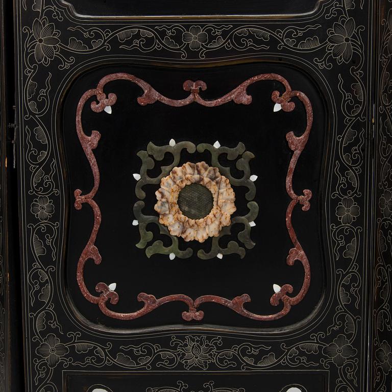 Vikskärm, 6 delar, Kina 1900-talets första hälft.