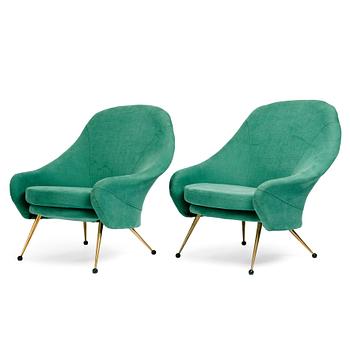 130A. Marco Zanuso, a pair of easy chairs, "Martingala", Arflex, Italy 1950-60s.