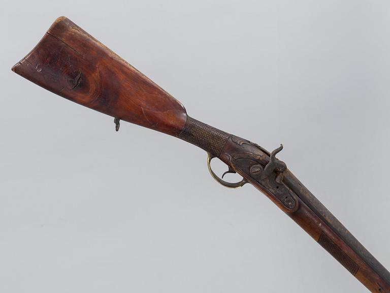 A rifle gun, 19th century,