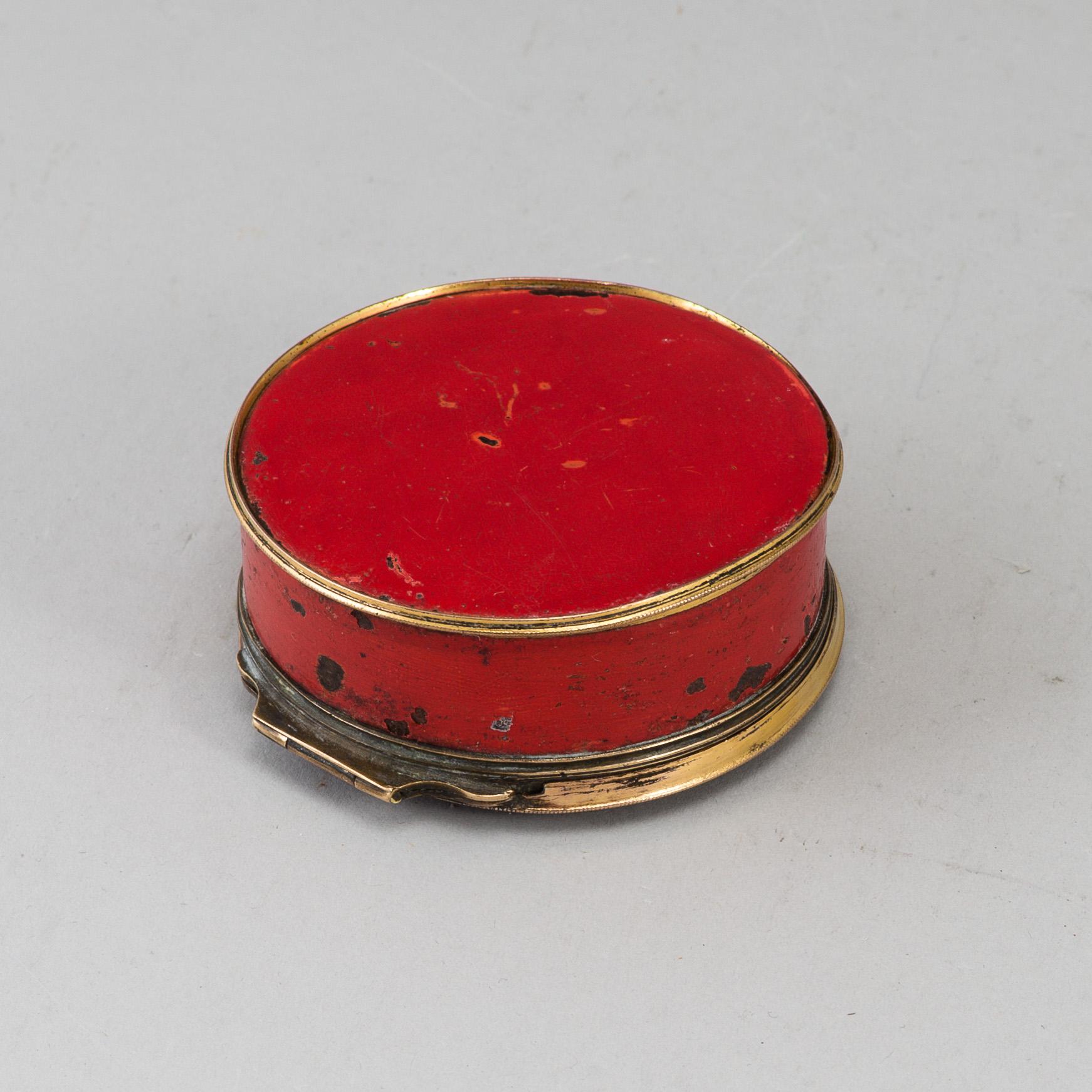 A mid 18th century lacquer rococo box.