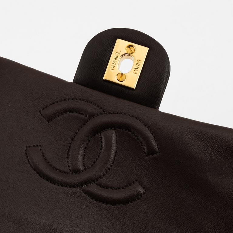 Chanel, A brown leather 'Mini Flap' bag, 1996-1997.