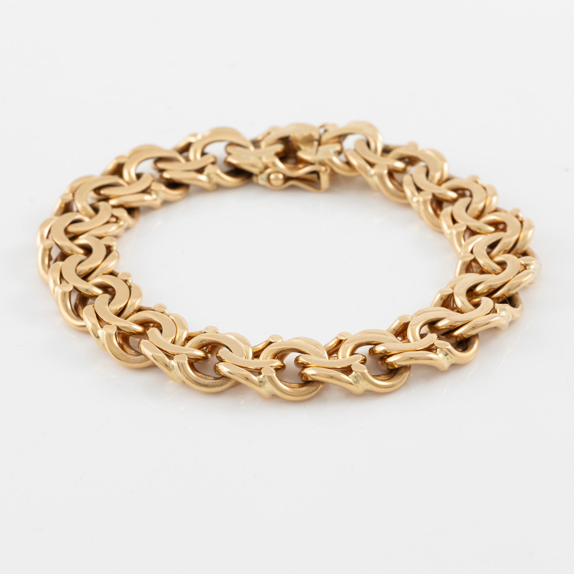 Armband, 18K guld, bismarcklänk.