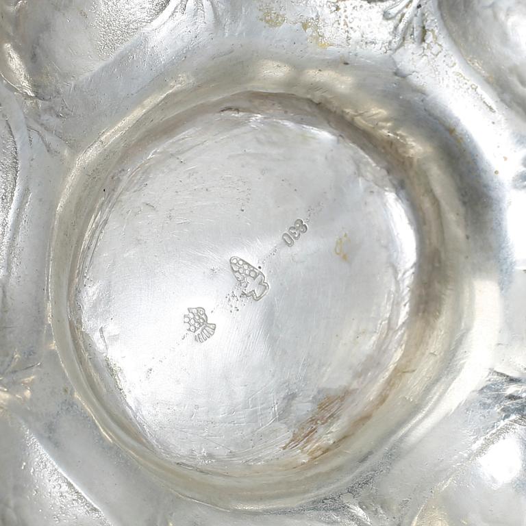 SKÅL, silver, barockstil, fantasistämplar. Svenska importstämplar från 1928. Vikt 365 gr.