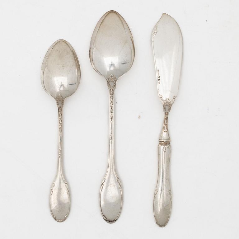 W.A. Bolin, cutlery service parts, 16 pieces, model F, Stockholm 1921-1948.