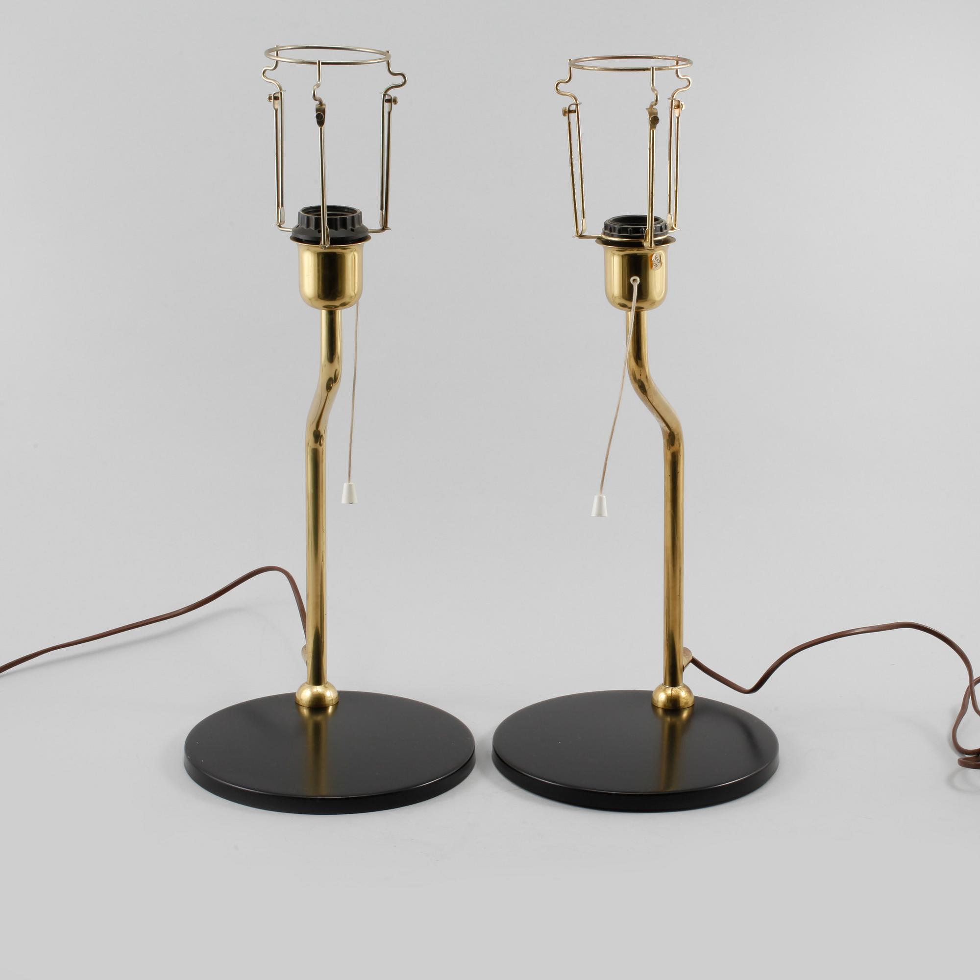 BORDSLAMPOR, ett par, 1900-talets fjärde kvartal.