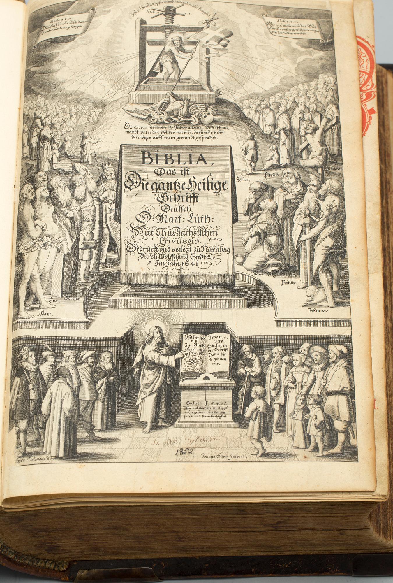 BOK. Bibel, "Die Gantze Heilige Schrift".