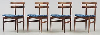 POUL HUNDEVAD, stolar, 4 st, Poul Hundevad & Co, Danmark 1960-tal.