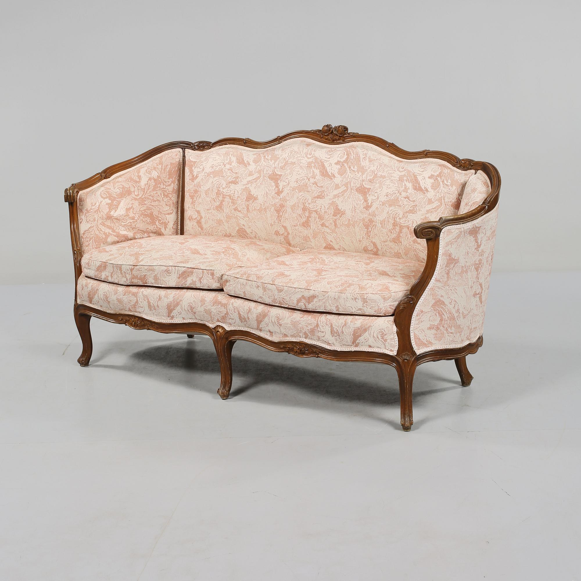 SOFFA, rokokostil, omkring 1900-talets mitt.