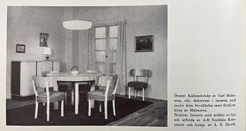 Axel Einar Hjorth, a five-piece "Birka" dining suite, Nordiska Kompaniet, Sweden, 1930s.