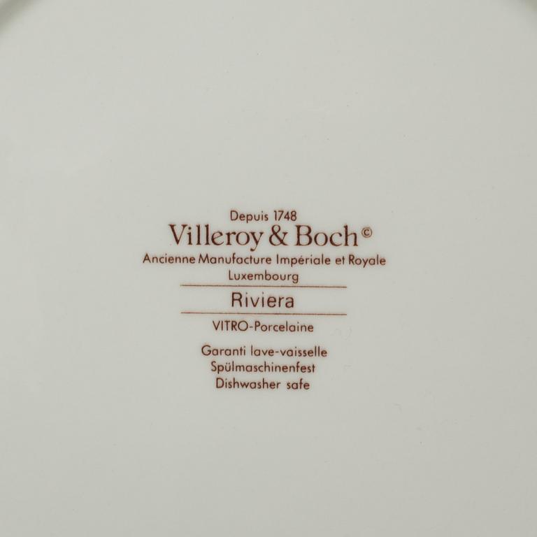 A porcelain tableware set of 40 pcs, "Riviera" by Villeroy & Boch, late 20th century.