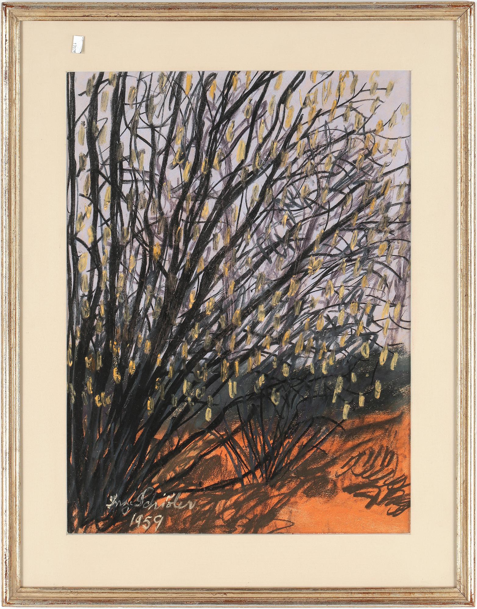 INGE SCHIÖLER, pastell, signerad och daterad 1959.