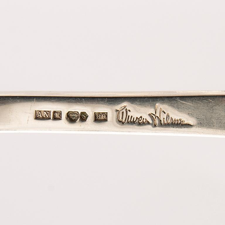 Wiwen Nilsson, uppläggningsbestick 4 delar, silver. 1967 och 1970.