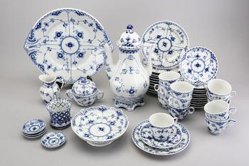 Tableware Blue fluted halvblonde Royal Copenhagen Denmark second half of the 20th century porcelain.