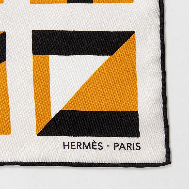 HERMÈS, two pochette/gavroche scarves.