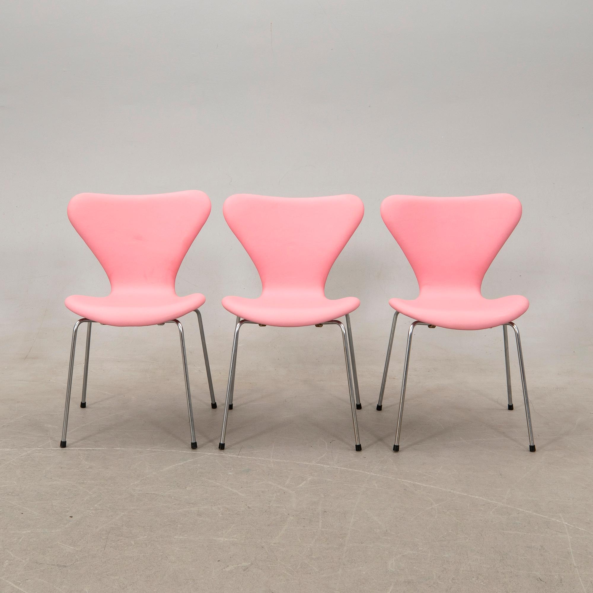Arne Jacobsen, chairs 6 pcs "The Seven", Fritz Hansen Denmark.