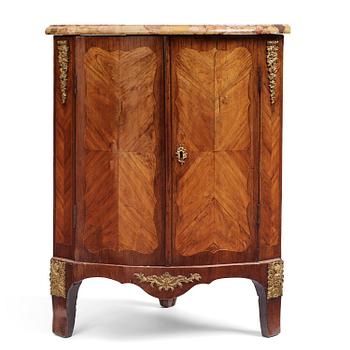 21. A Louis XV kingwood and gilt-bronze mounted encoignure by J. Dubois (master in Paris 1742-63).