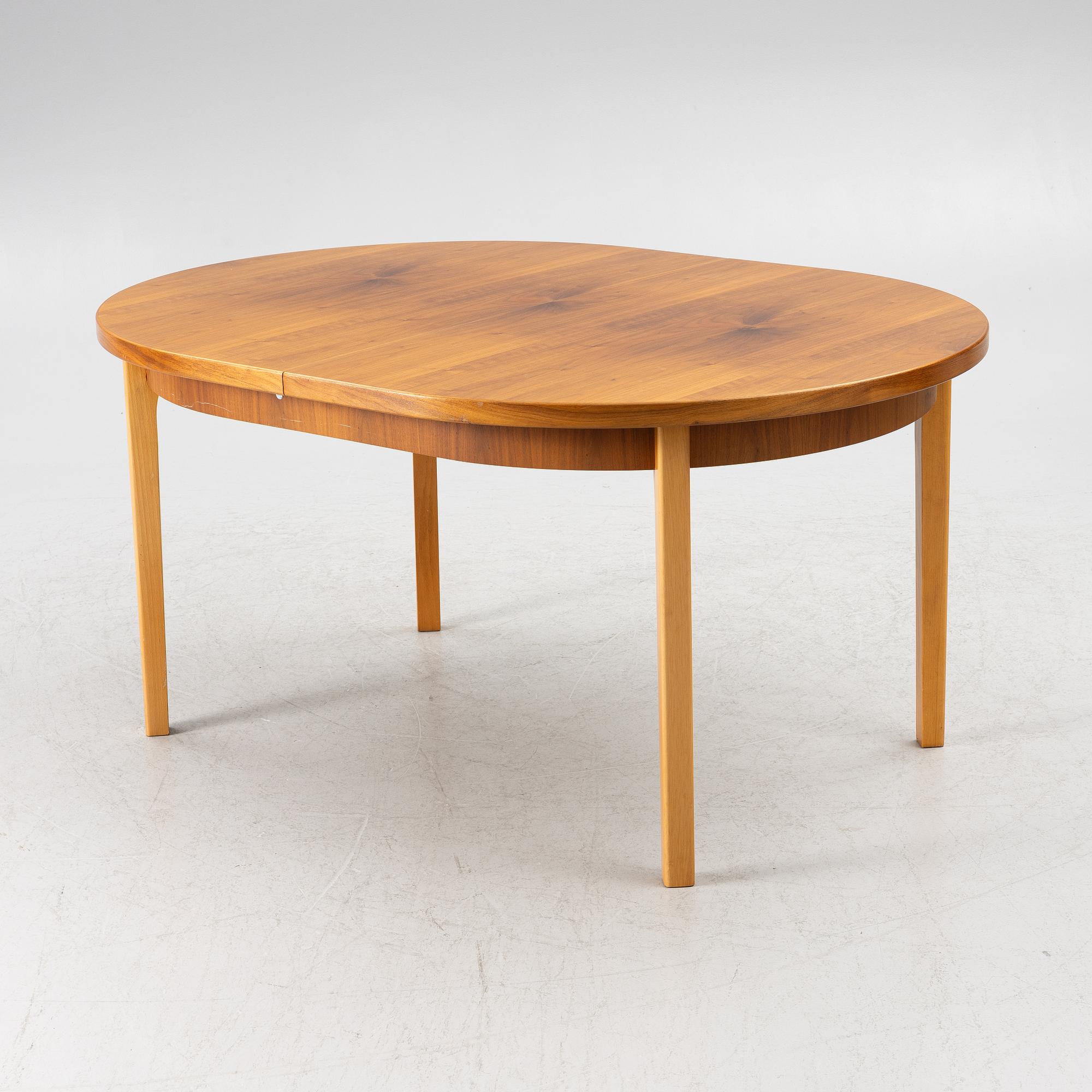 Dining table, walnut, 1960s.