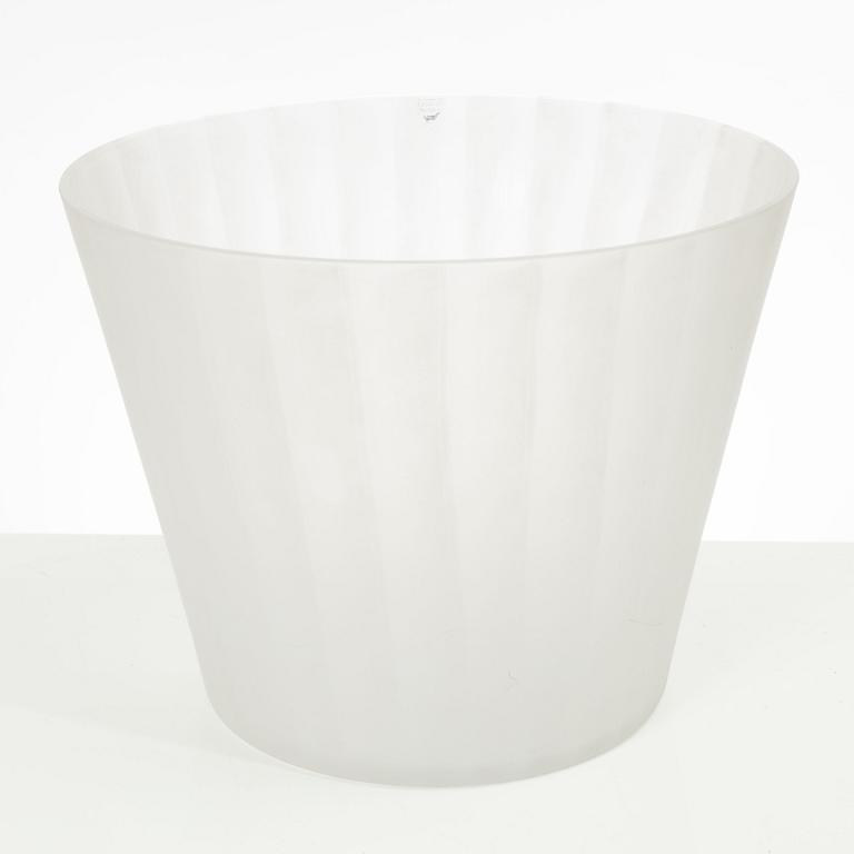 Ingegerd Råman, s sandblasted and enamel-painted glass vase, Orrefors.