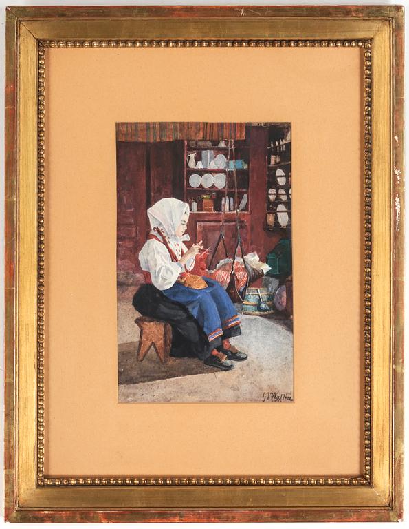 GUSTAF THEODOR WALLÉN, akvarell, signerad, datering under passepartout.