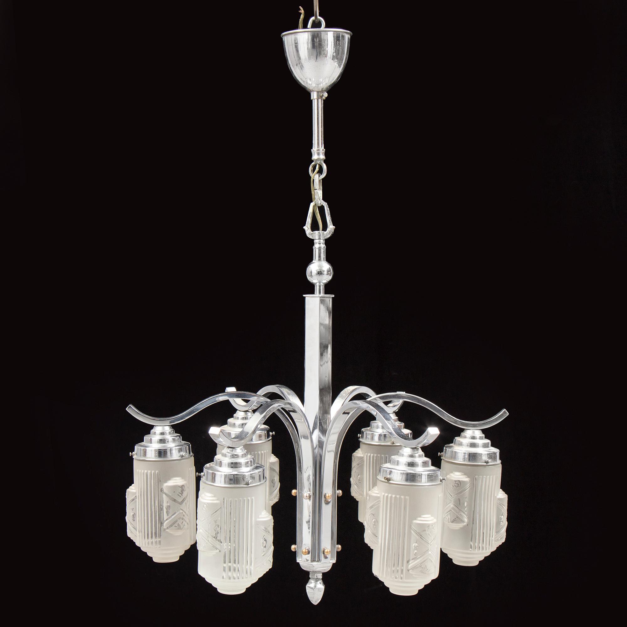 TAKLAMPA, art déco, 1930/40-tal. Höjd ca 62 - 84 cm. - Bukowskis