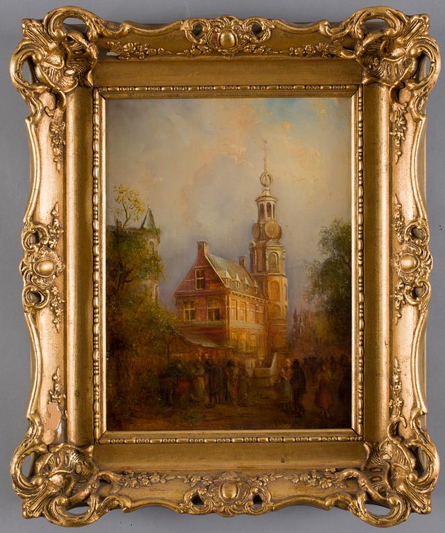 OKÄND KONSTNÄR, olja på duk, Holland, sign Hunsche, omkring 1900.