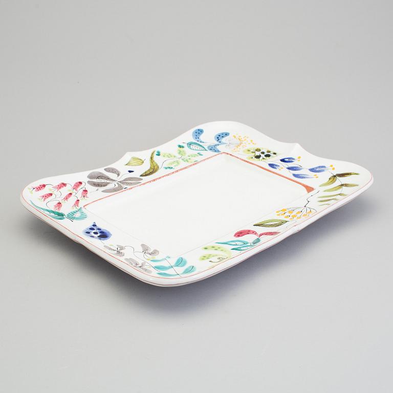 STIG LINDBERG, a faience dish / mirror, Gustavsberg 1940/50s.