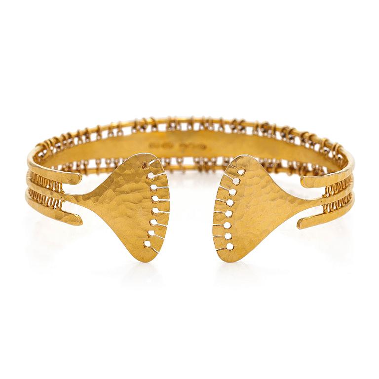 Tapio Wirkkala, a 14K gold "Viking bracelet" for Westerback, Helsinki 1967.