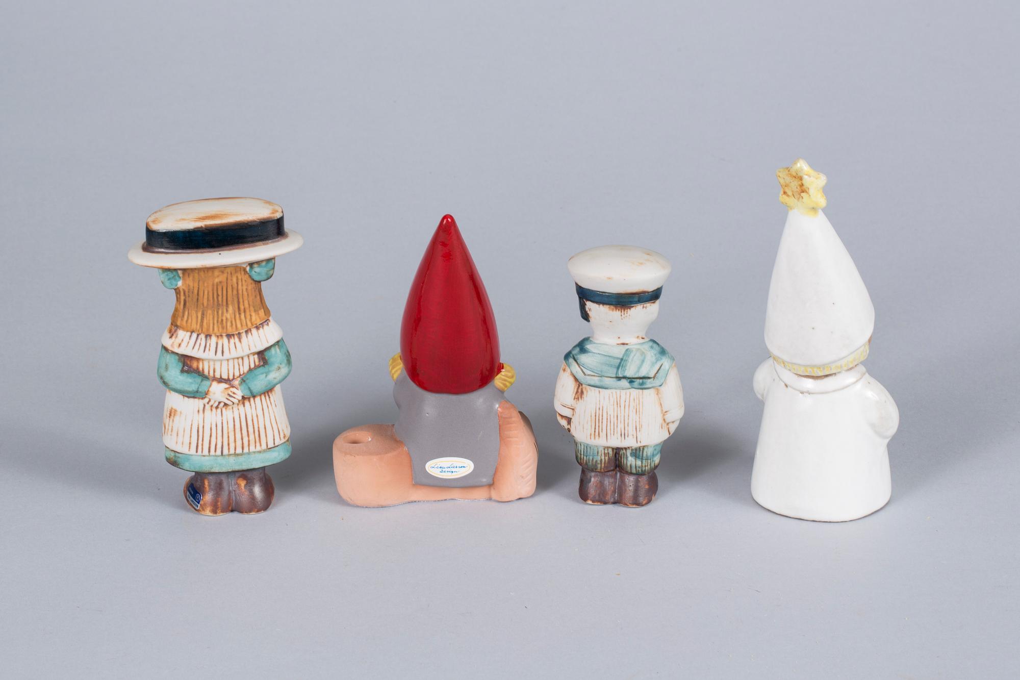 FIGURINER, 4 stycken, Lisa Larson, stengods, 1900-talets senare del.