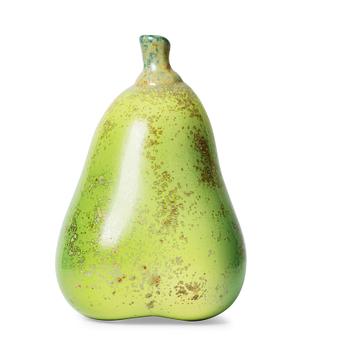 A Hans Hedberg faience pear, Biot, France.