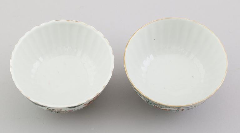 SKÅLAR, 2 st, Kina, Qingdynastin.