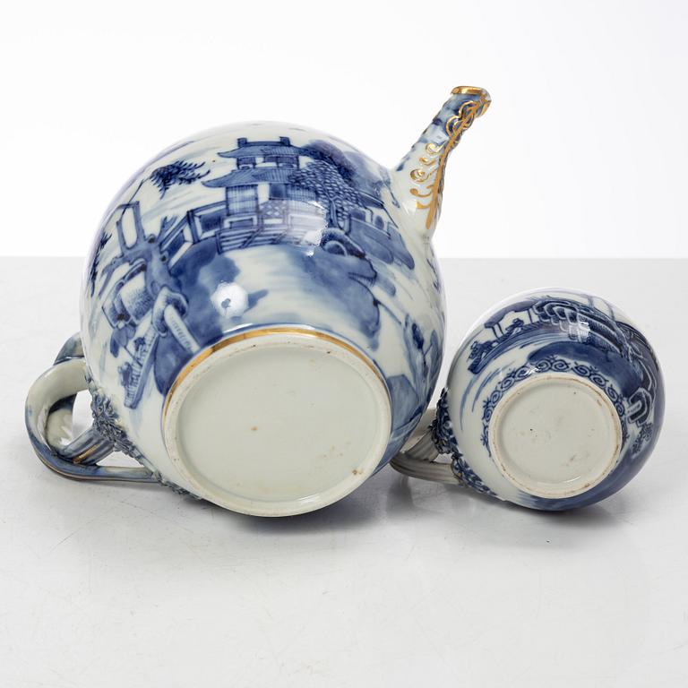 Teservis, 15 delar, kompaniporslin, Kina, Qingdynastin, Qianlong (1736-95).