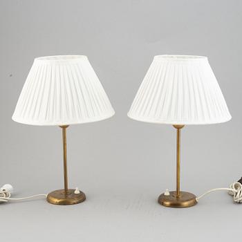 Bordslampor, ett par, Böhlmarks, 1900-talets mitt.