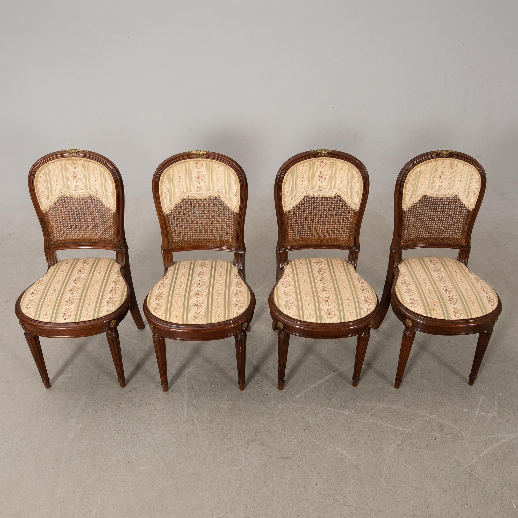 Chairs, 4 pcs, first half of the 20th century.