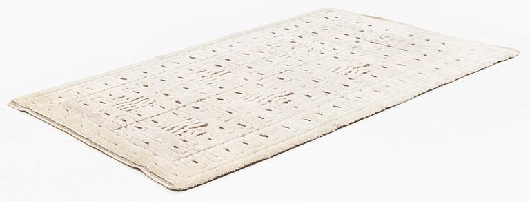 matta, "Skvattram", reliefflossa, ca 220 x 135 cm, signerad AB MMF.