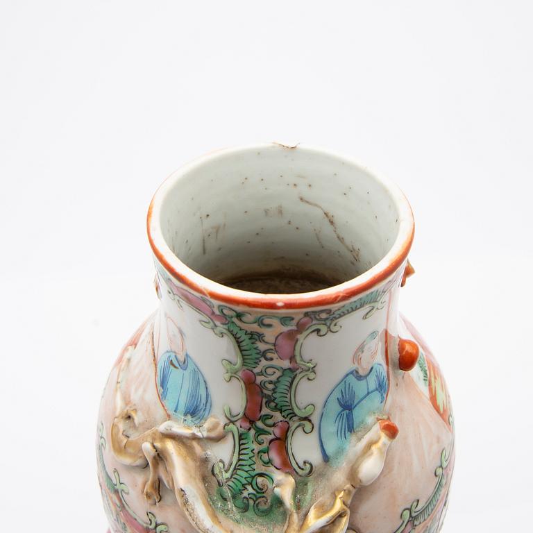 Porslin, 3 delar, Kina, Kanton, 1800-tal.