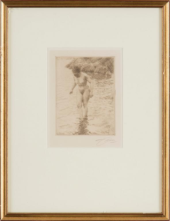 ANDERS ZORN, etching, 1915, signed in pencil.