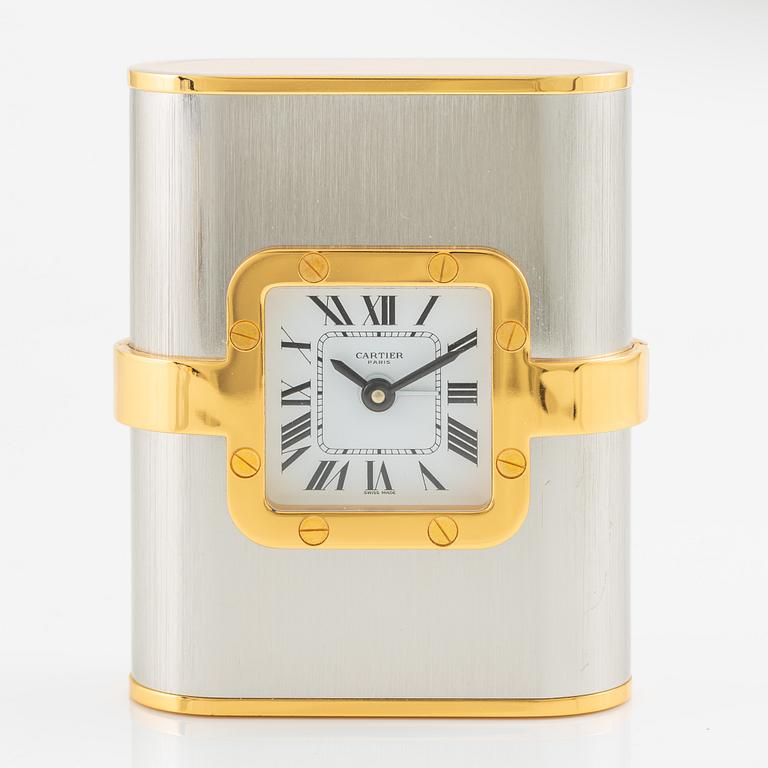 Cartier, Santos de Cartier "Pendulette", table clock, approx. 67 x 85 x 28 mm.