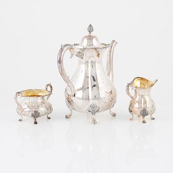 A three-piece silver coffee set, Kultakeskus, Hämeenlinna, 1975.