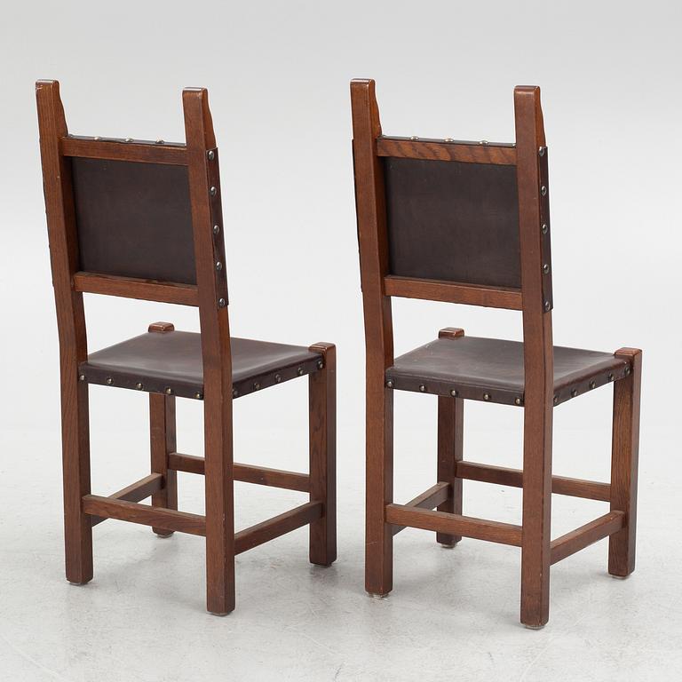 A set of twelve dining room chairs, first half of the 20th century.