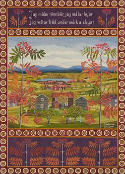 756. Stina Sunesson, "Jag målar rönnbär" (I paint rowan berries).